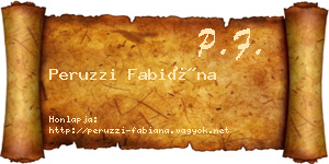 Peruzzi Fabiána névjegykártya
